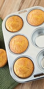 Fox Run Mini Muffin and Cupcake Pan, 24 Mini Cups, Stainless Steel Baking Pan, 10.5 x 13.75 x 1.5 inches,