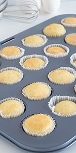 Fox Run Mini Muffin and Cupcake Pan, 24 Mini Cups, Stainless Steel Baking Pan, 10.5 x 13.75 x 1.5 inches,