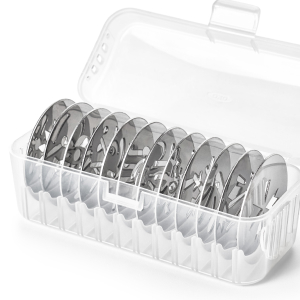 OXO Good Grips 14-Piece Cookie Press Set, Cookie Press with 12 Stainless Steel Disks and Storage Case, Holiday Baking and Everyday Treats, Essential Baking Supplies