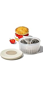 OXO Good Grips 14-Piece Cookie Press Set, Cookie Press with 12 Stainless Steel Disks and Storage Case, Holiday Baking and Everyday Treats, Essential Baking Supplies