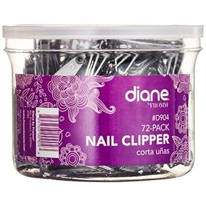 Diane D904 Stainless Steel Nail Clippers with Fold Out File - 72 Count (Pack of 1)
