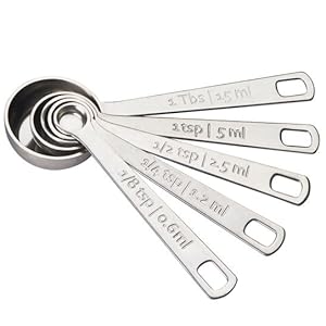 Le Creuset Stainless Steel Measuring Spoons, Set of 5