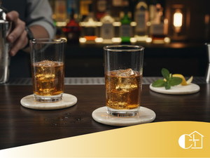 Creative Home Set of 4 Genuine Marble Drink Coasters – 4