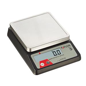 Taylor Compact Digital Portion Control Scale, Food Scale for Precise Weight Measuring and Portion Control, Tare and Hold Function, NSF, 32OZ, Stainless Steel Platform