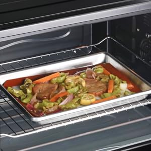 New Star Foodservice Commercial 18-Gauge Aluminum Sheet Pan & Silicone Baking Mat Set, 9 x 13 inch (Quarter Size)