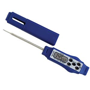 Taylor 9877FDA Compact Waterproof Digital Food Thermometer, 2.81 Inch Stem Length with FDA-Recommended 1.5mm Probe, NSF Certified, Blue