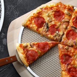 New Star Foodservice Restaurant-Grade Seamless Aluminum Pizza Baking Screen, 18 Inch