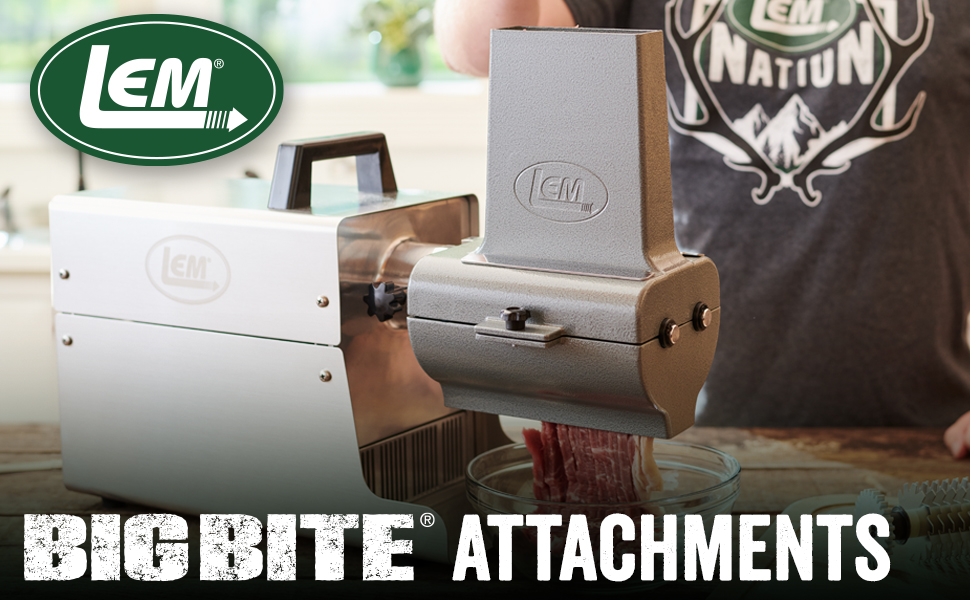 LEM Products BigBite 2-in-1 Jerky Slicer and Tenderizer, Aluminum and Stainless Steel