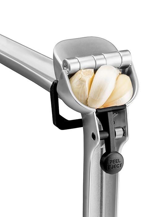 Dreamfarm Garject Lite 2-In-1 Garlic Peeler, Garlic Press & Mincer with Garlic Peel Ejector, Nylon - Black