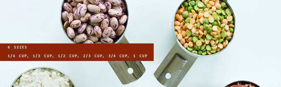 Bellemain One-Piece Stainless Steel Measuring Cups Set of 6 – Nesting Metal Measuring Cups for Kitchen – Dry & Liquid Measurements (ML & OZ), Rust-Resistant, Dishwasher Safe, Ergonomic Design