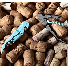 True Jetsetter TSA Compliant Double Hinged Waiters Corkscrew Wine Opener, Durable Stainless Steel with Built-in Bottle Opener and Foil Cutter for Travel, Outdoor Adventures, Home Bar, Set of 1, Black