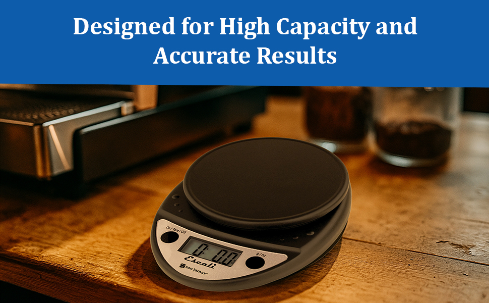 Escali Primo NSF Listed Digital Scale, 11 lb/5 kg, Black (SCDGP11BK)