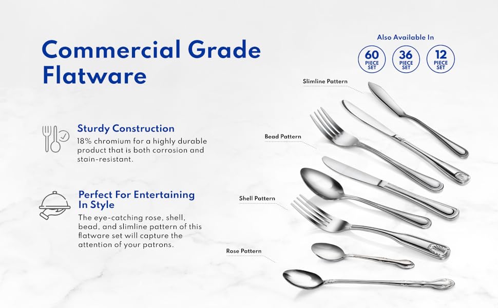New Star Foodservice 58680 Stainless Steel Rose Pattern Oyster Fork, 5.8-Inch, 12 pieces