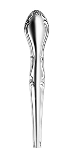 New Star Foodservice 58680 Stainless Steel Rose Pattern Oyster Fork, 5.8-Inch, 12 pieces