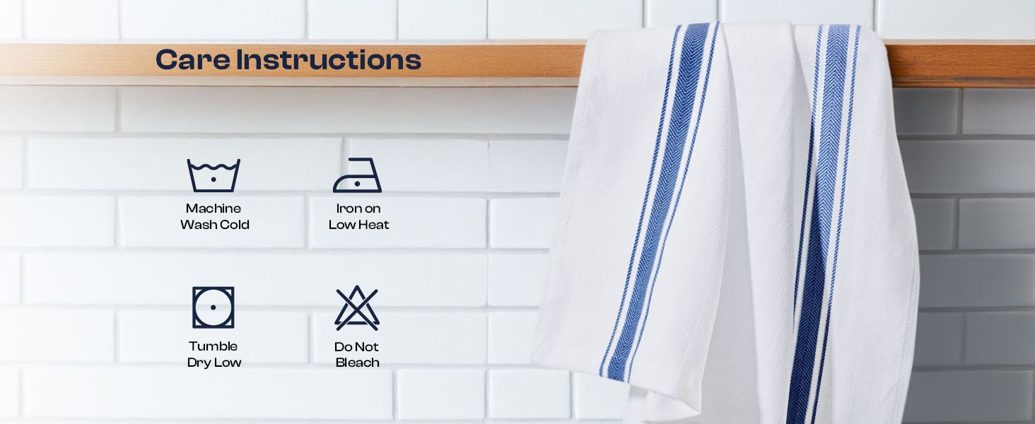 Utopia Towels Blue Dish Towels [12 Pack - 15 x 25 Inches] 100% Ring Spun Cotton Highly Absorbent & Reusable Cleaning Bar, Tea, Kitchen and Dishcloths Set - 200 GSM
