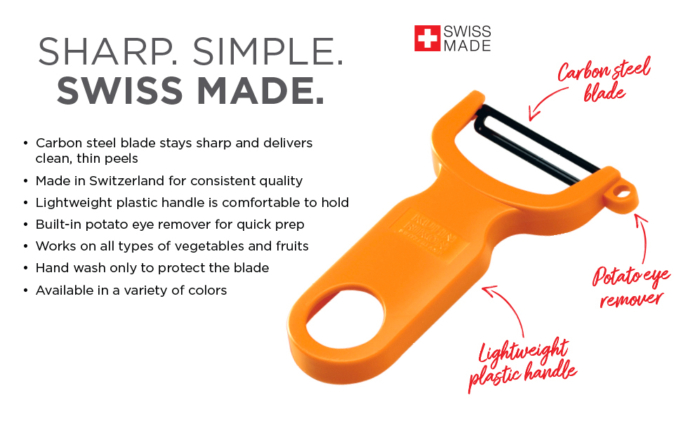 KUHN RIKON, Black Original Swiss Peeler, Set of 1