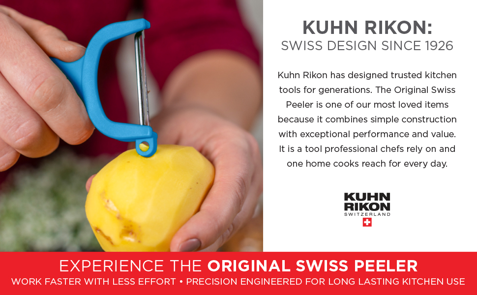 KUHN RIKON, Black Original Swiss Peeler, Set of 1