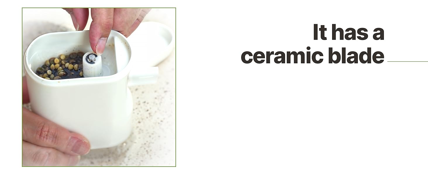 PepperMate Traditional Black Pepper Grinder Mill - Manual, High-Efficiency Salt and Pepper Grinder - Durable, Adjustable Coarseness Pepper Mill Grinder - Easy to Use