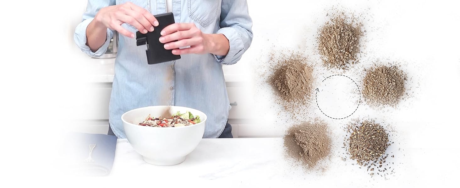 PepperMate Traditional Black Pepper Grinder Mill - Manual, High-Efficiency Salt and Pepper Grinder - Durable, Adjustable Coarseness Pepper Mill Grinder - Easy to Use