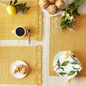 DII Variegated Tabletop Collection, Placemat Set3x19, Olive Green, 6 Piece