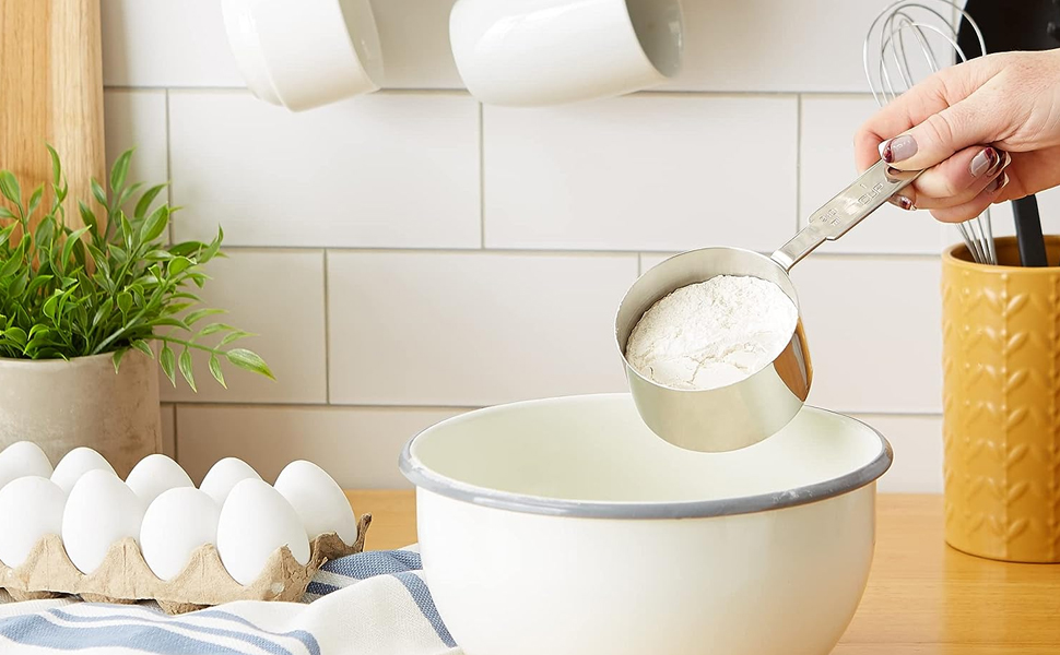 RSVP International Endurance Measuring Spoons, Round, Stainless Steel