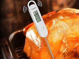 Polder Stable-Read Instant Read Thermometer, Digital Thermometer for Cooking, Food Thermometer, Cooking Thermometer with Easy-to-Read Digital Display
