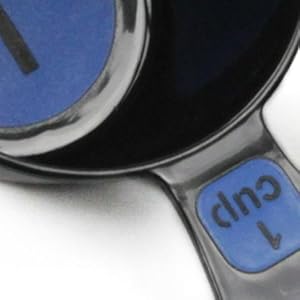 Chef Craft Easy to Read Plastic, Measuring Cup Set, 10 piece set, Blue