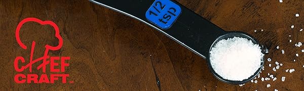 Chef Craft Easy to Read Plastic, Measuring Cup Set, 10 piece set, Blue