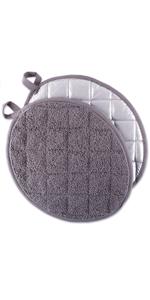 DII Basic Terry Collection Windowpane Dishcloth Set, 12x12, Yellow, 6 Piece