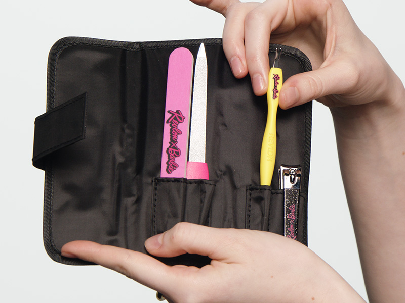 Revlon x Barbie Nail Clipper, Stainless Steel Non-Corrosive Mess Free Curved Blade Fingernail Toenail Cutter