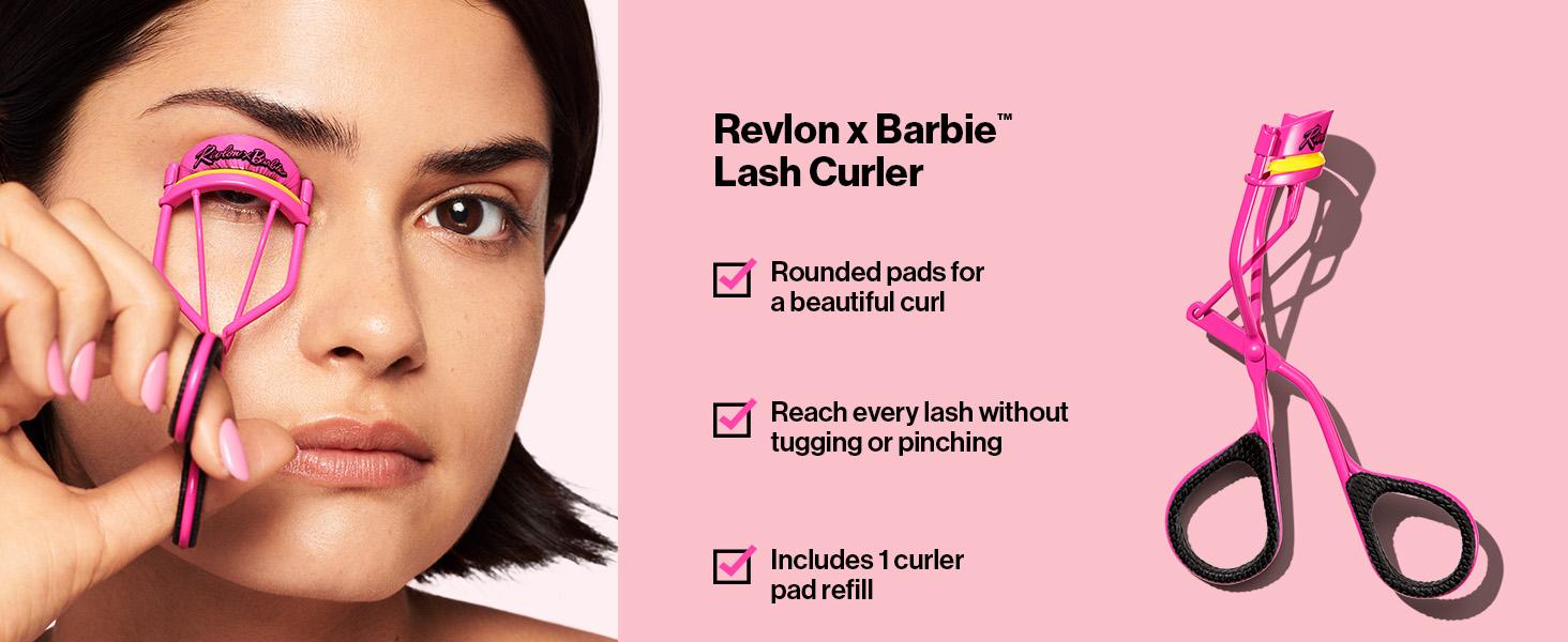 Revlon x Barbie Nail Clipper, Stainless Steel Non-Corrosive Mess Free Curved Blade Fingernail Toenail Cutter