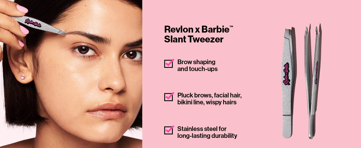 Revlon x Barbie Nail Clipper, Stainless Steel Non-Corrosive Mess Free Curved Blade Fingernail Toenail Cutter