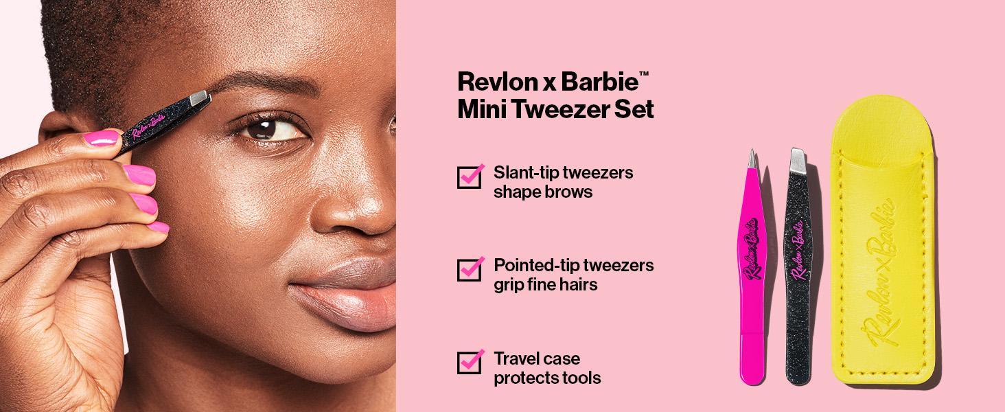 Revlon x Barbie Nail Clipper, Stainless Steel Non-Corrosive Mess Free Curved Blade Fingernail Toenail Cutter