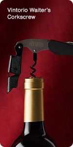 Vintorio Wine Aerator Pourer - Premium Aerating Pourer and Decanter Spout (Black)