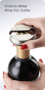 Vintorio Wine Aerator Pourer - Premium Aerating Pourer and Decanter Spout (Black)