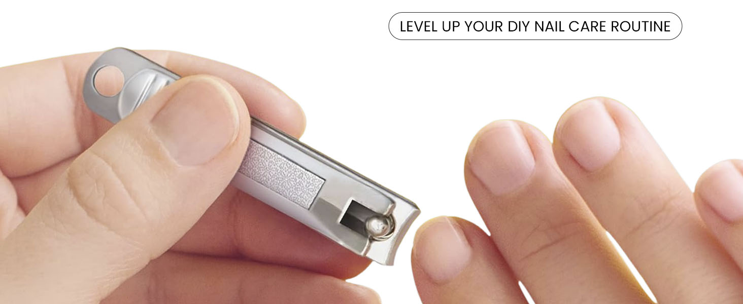 Ultra Sharp Nail Clippers Set - 2 Pack Stainless Steel Fingernail & Toenail Trimmers with Built-in Nail File for Women & Seniors (Silver)