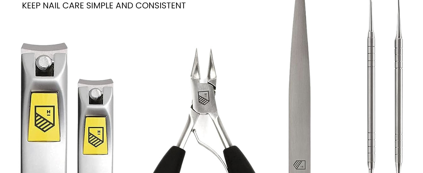 Ultra Sharp Nail Clippers Set - 2 Pack Stainless Steel Fingernail & Toenail Trimmers with Built-in Nail File for Women & Seniors (Silver)