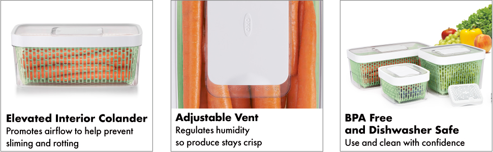 OXO Good Grips GreenSaver Produce Keeper - Large,White
