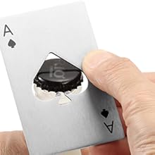 Bottle Opener-Stainless Steel Credit Card Size Casino Bottle Opener for Your Wallet-2 pcs
