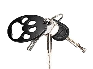 Swatom Dog Paw Keychain Bottle Opener Beer Opener Tool, Key Tag Chain Ring, 6 Piece