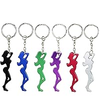 Swatom Dog Paw Keychain Bottle Opener Beer Opener Tool, Key Tag Chain Ring, 6 Piece