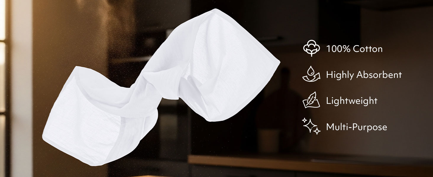 Utopia Kitchen White Flour Sack Towels [12 Pack - 28 x 28 Inch] 100% Cotton Tea Towels for Cleaning & Drying - Highly Absorbent Kitchen Dish Cloth