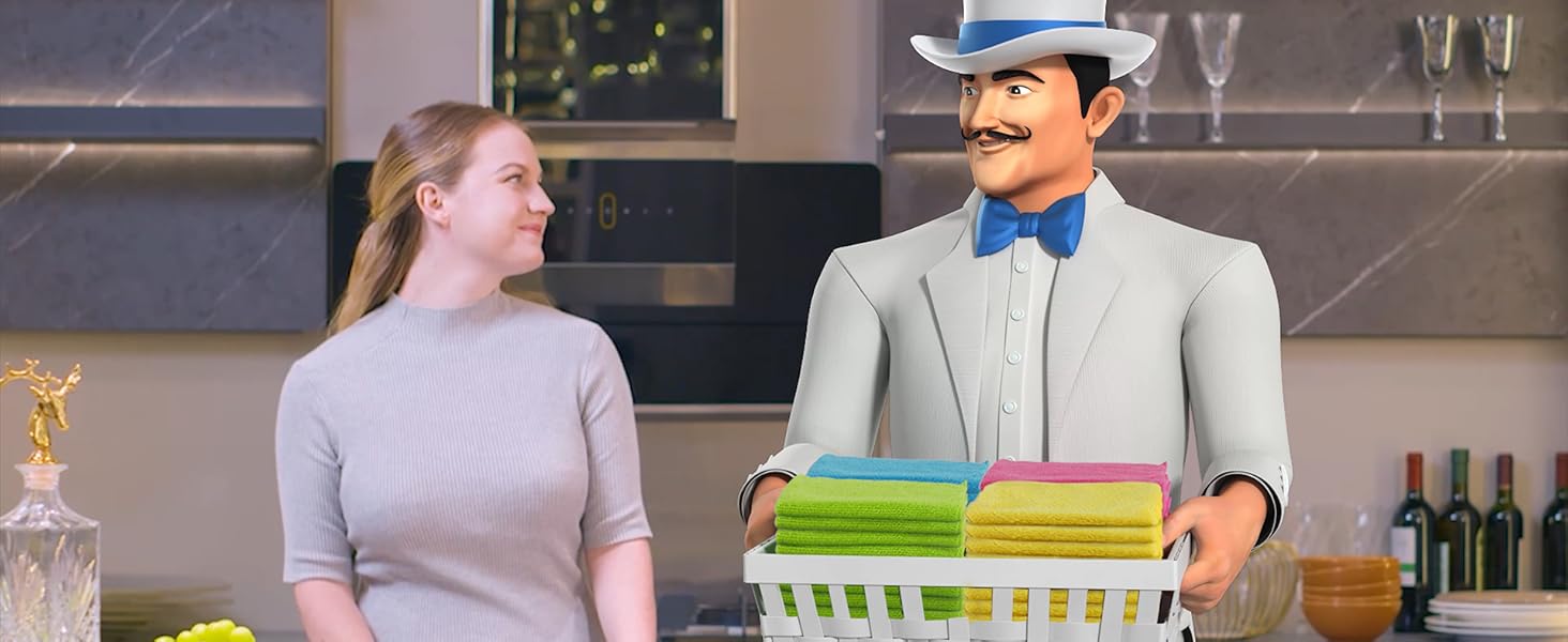 MR.SIGA Microfiber Cleaning Cloth, Pack of 24, Size:12.6