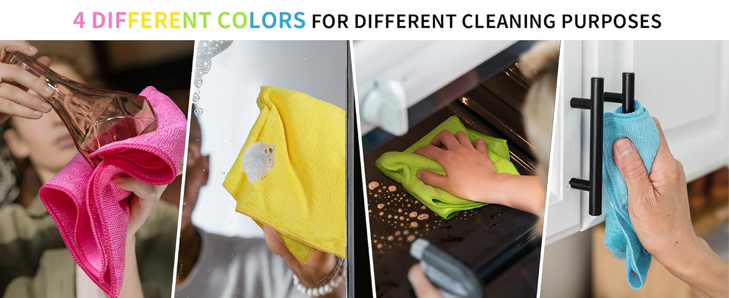 MR.SIGA Microfiber Cleaning Cloth, Pack of 24, Size:12.6