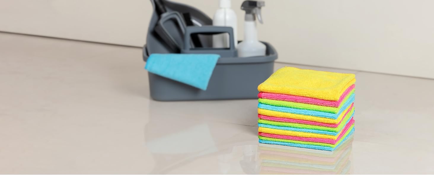 MR.SIGA Microfiber Cleaning Cloth, Pack of 24, Size:12.6