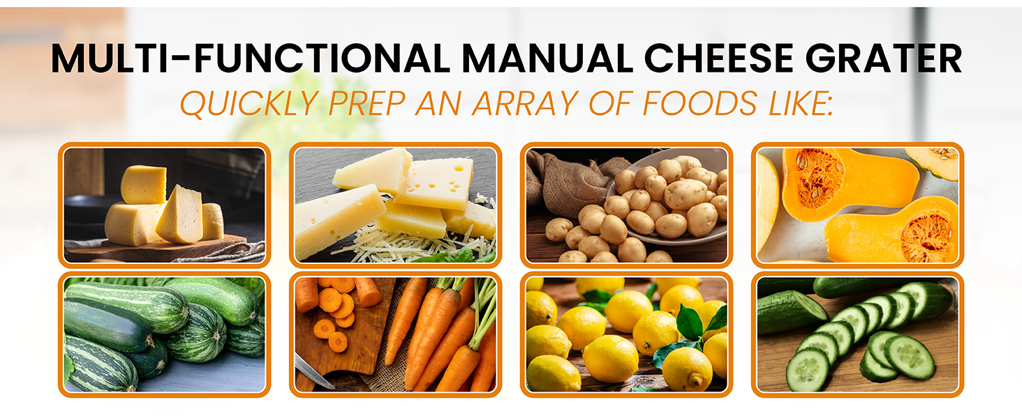 Spring Chef Professional Large Parmesan Cheese Grater, Stainless Steel Metal Box Grater with Handle, 4 Sided Handheld Kitchen Food Shredder for Cheese, Carrot, Veggie, Ginger, Potato - Dishwasher Safe