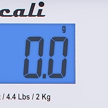 Escali Vera PR2000S Compact High Precision Kitchen/Baking/Herb Scale, Measures Liquid and Dry Ingredients, LCD Digital Display, 4.4lb Capacy, Silver