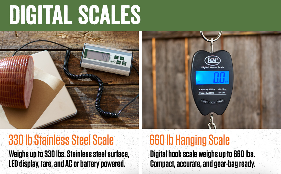 LEM Products 330 lb. Stainless Steel Digital Scale, Silver