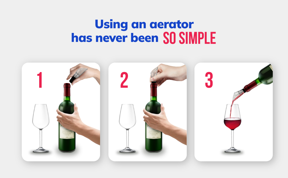 TenTen Labs Premium Wine Aerator Pourer Spout (2-Pack) – Rich Bubbles for Improved Flavor & Aroma – Wine Accessories for Wine Lovers with No-Drip Design – Perfect Gifts for Women and Men – Black