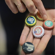 Pop-the-Top Beer Bottle Opener (Stainless): Automatic Bottle Cap Opener, Push Down Pop Off Bar Tool, Soda and Beer Cap Remover, Cool & Fun Gadget